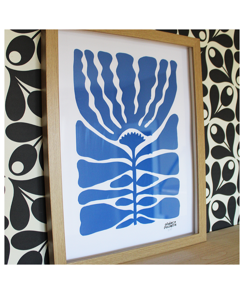 AFFICHE ESSENCE FLORALE BLEU AFFICHE ESSENCE FLORALE BLEU