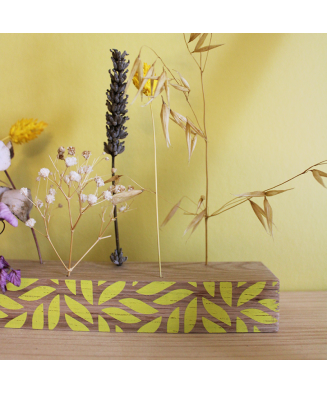 SUPPORT FLEURS SECHÉES PATTERN FEUILLES
