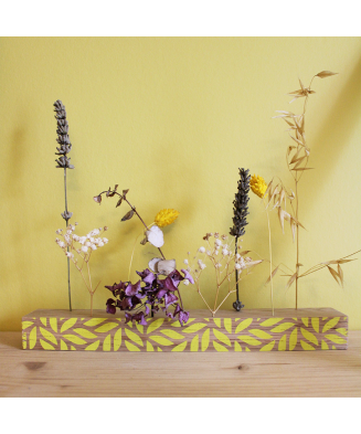 SUPPORT FLEURS SECHÉES PATTERN FEUILLES