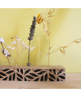SUPPORT FLEURS SECHÉES PATTERN FEUILLES